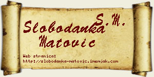 Slobodanka Matović vizit kartica